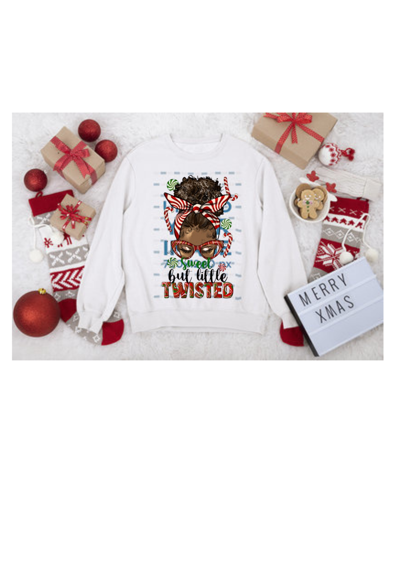 Afro messy bun sweet but little twisted transfer-DTF transfer